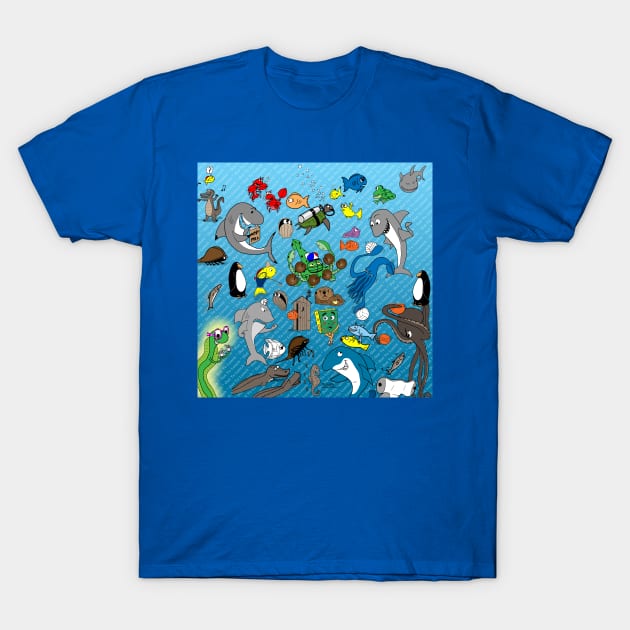 Out to Lunch Sea Animals Collection T-Shirt by OutToLunch